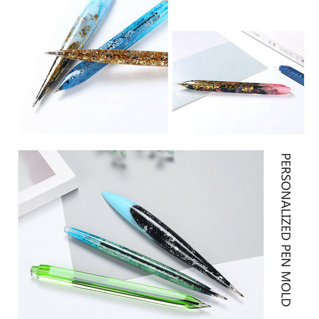 Mold Handmade Ballpoint Pen Making Moulds w/ Dried Flowers Gift Jewelry
