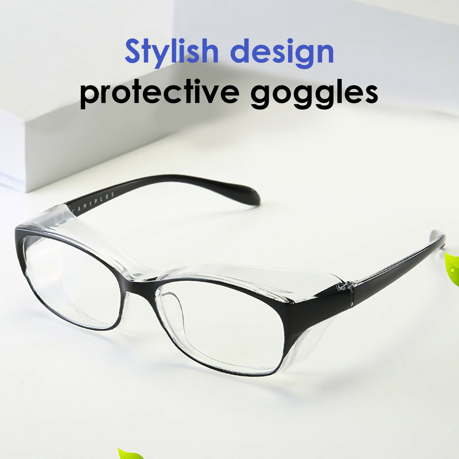 Protective Goggles, Blue Light Blocking Anti Pollen UV Goggles (Black) @