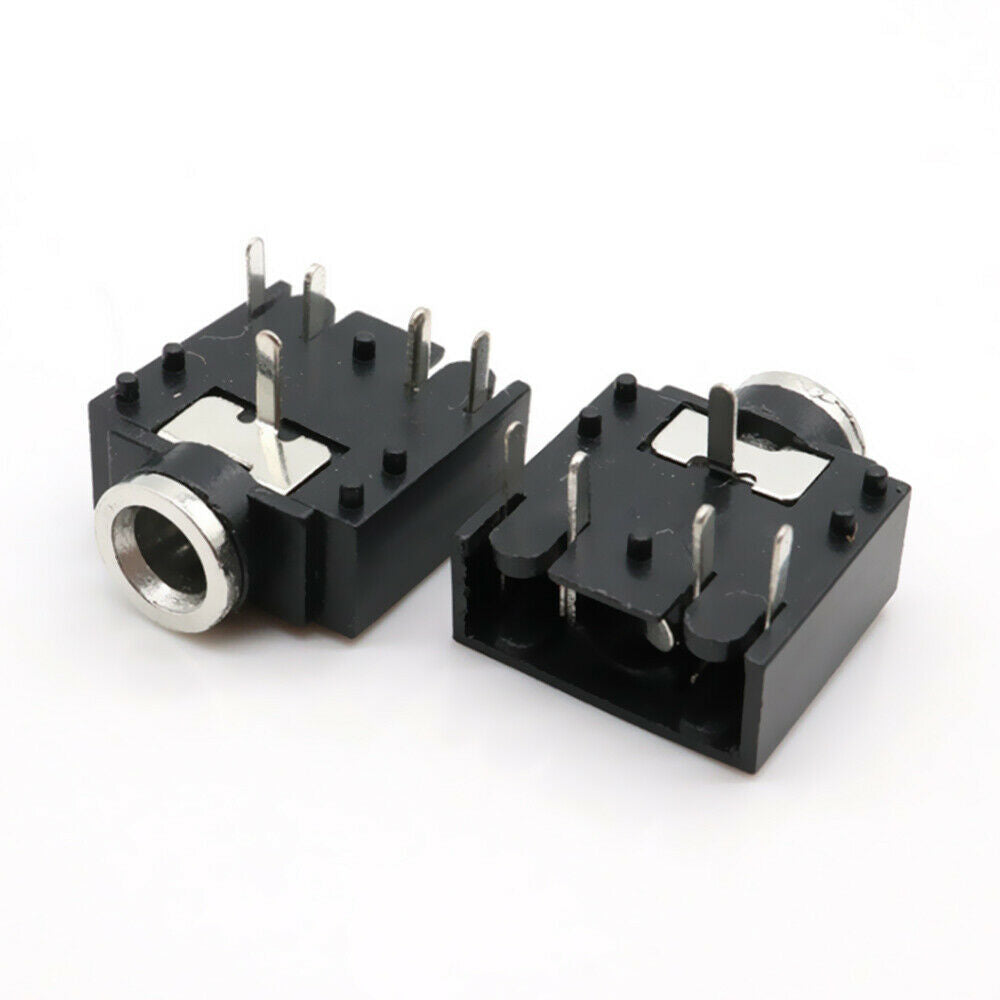 10Pcs PJ-307 5Pin Headphone Socket 3.5MM Audio Female Socket Copper Head Socket
