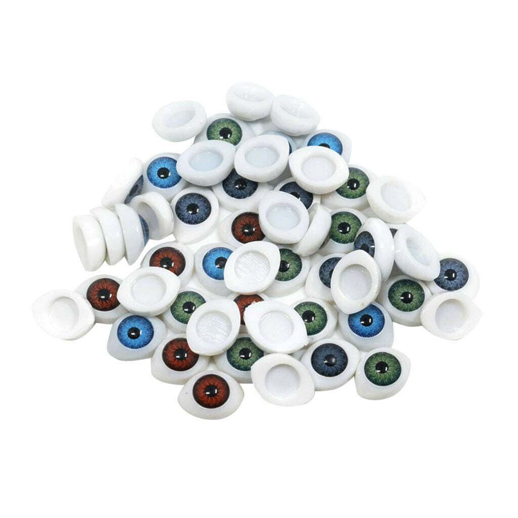 60x Plastic Glass Gothic Eyes Embellishments Handmade Accessories for Craft