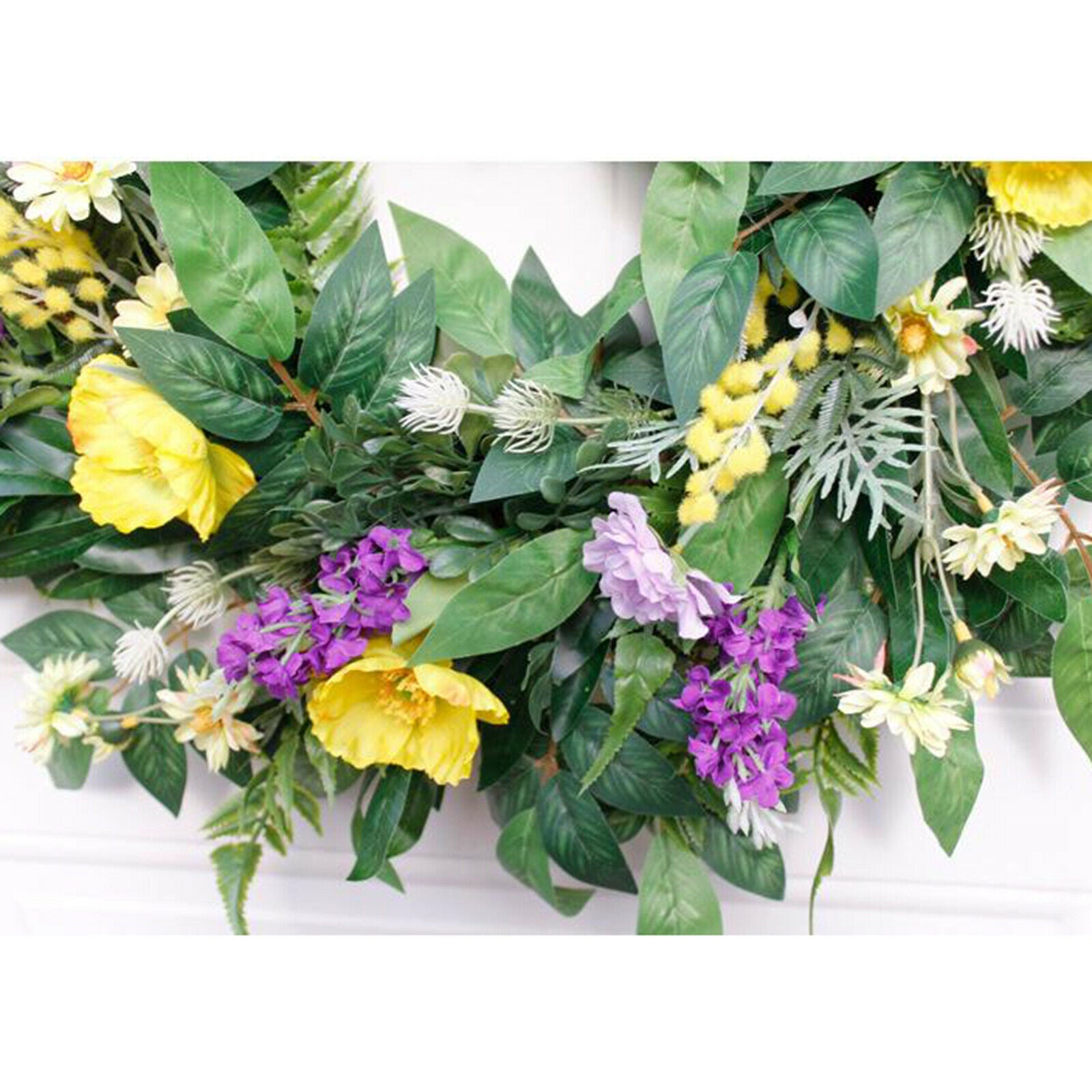 Floral Wreath Wall Wreaths Summer Wildflowers Front Door Garland Ornament