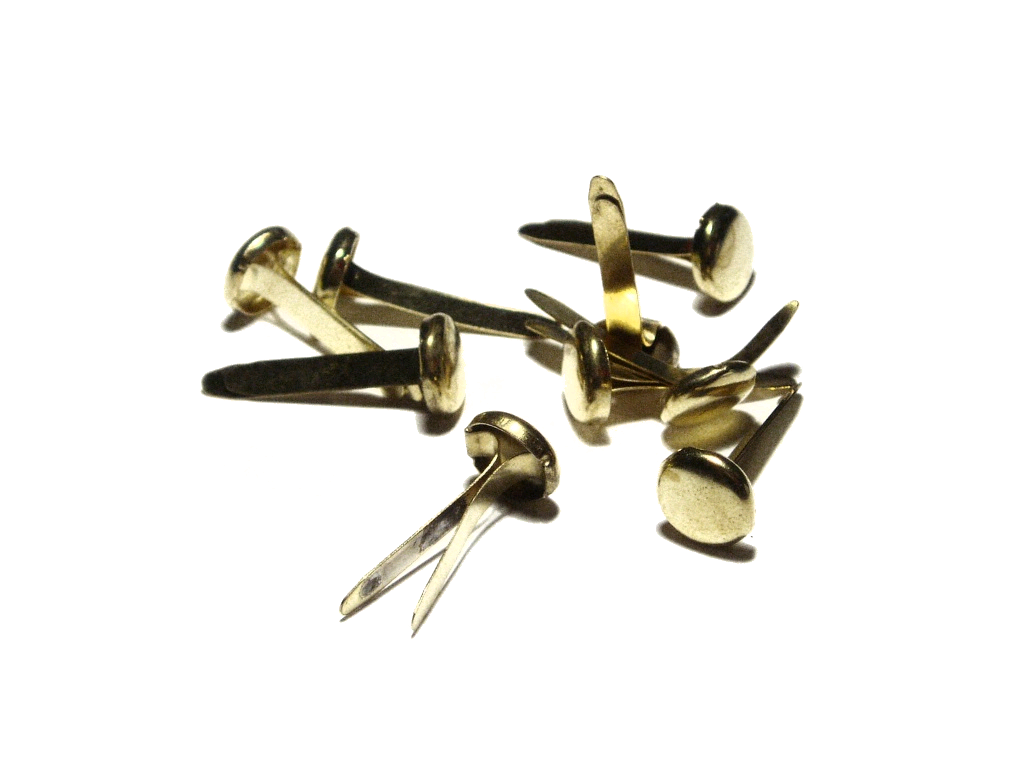 100 Quality Brass Plated Paper Fasteners Split Pins Butterfly Clip 20mm