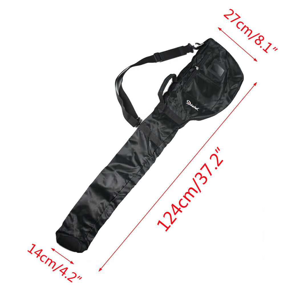 Lightweight Foldable Golf Club Bag Course Training Case Wear-resistant Black