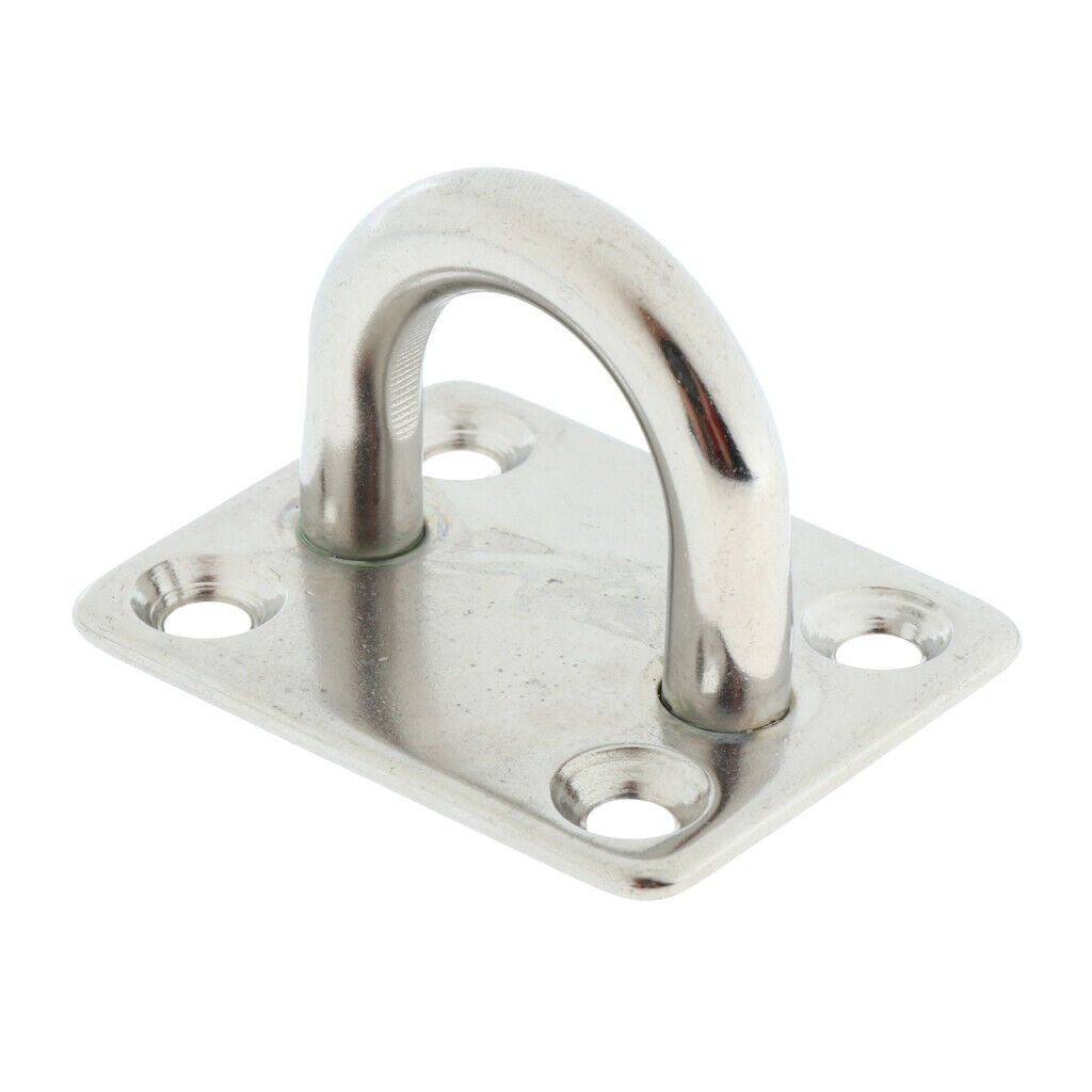 Heavy Duty Marine Grade Anchor 8mm Square Pad Eye Plate Shade Sail Ring Hook