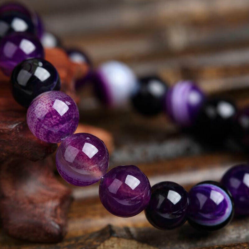 Bracelet' Spirituality " IN Agates Violet - New