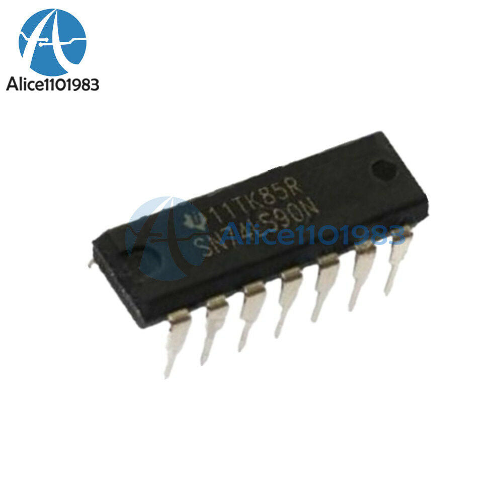 2PCS 74LS90 SN74LS90N IC Decade Divide-by-12 and Binary Counter DIP14