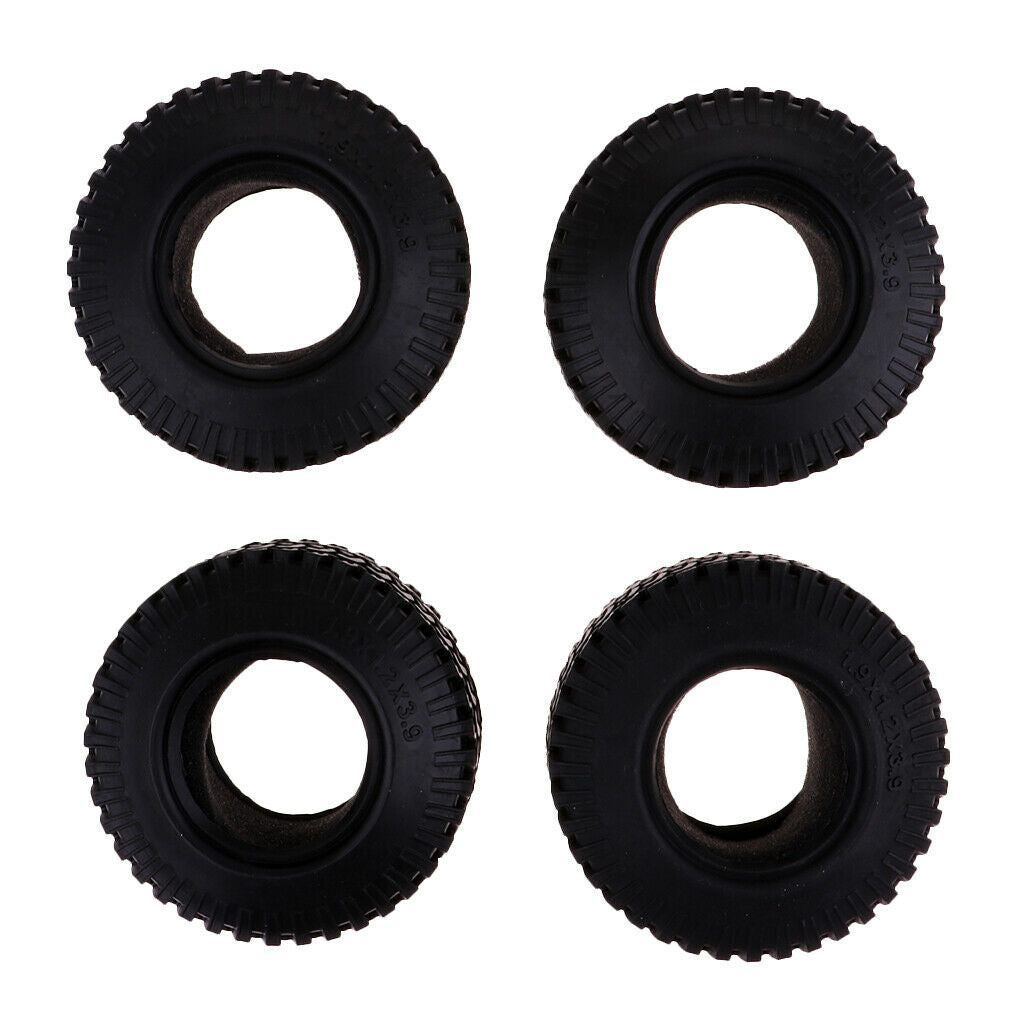4Pcs 1:10 Scale Rubber Crush Stone Crawler Tire Set for RC Crawlers