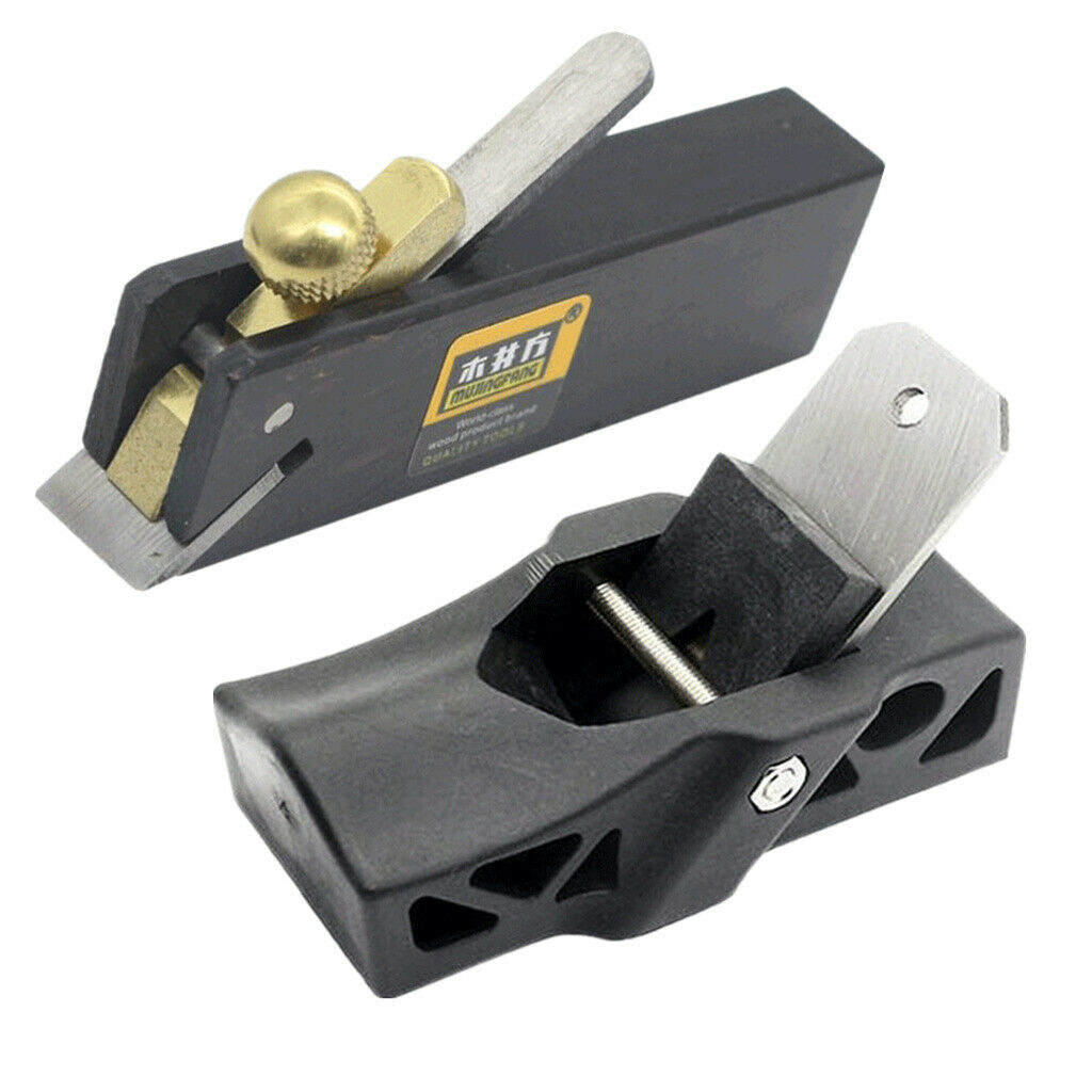 2x DIY Woodworking wood tool Hand Flat Plane Set Bottom Edged Handle Tool #5