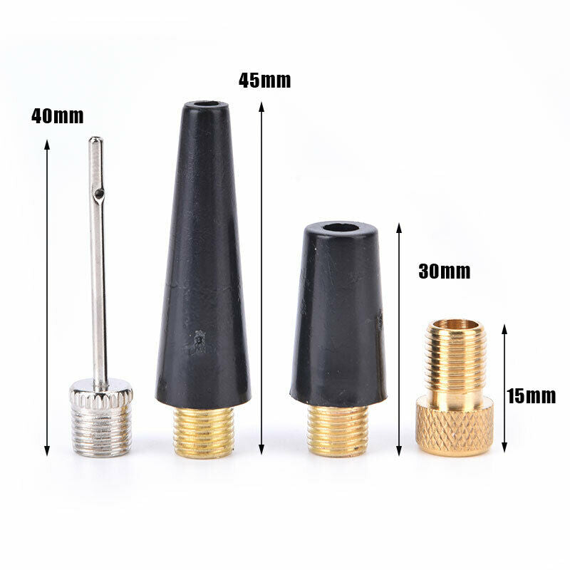 4pcs Ball Needle Nozzle Adapter Kit For Ball Football Bicycle Tire Inflate P NC