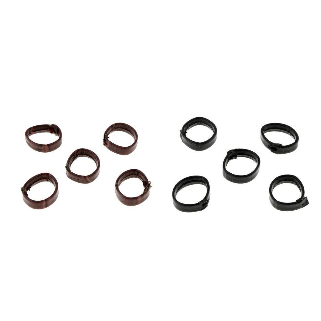 10x 22mm PU Leather Watch Band Watchband Clasp Ring Strap Loop Fastener