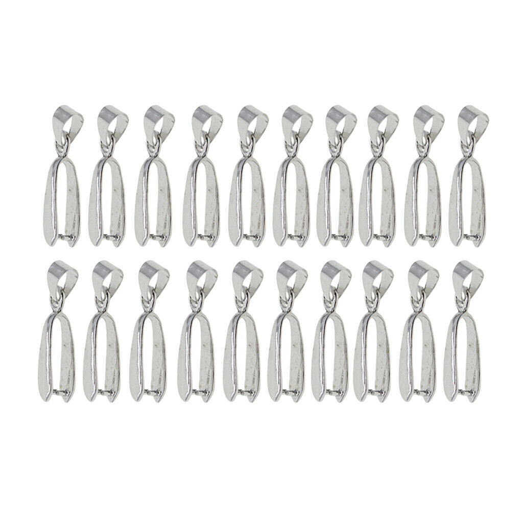20x Brass Pendant Charms Pinch Bails Connector