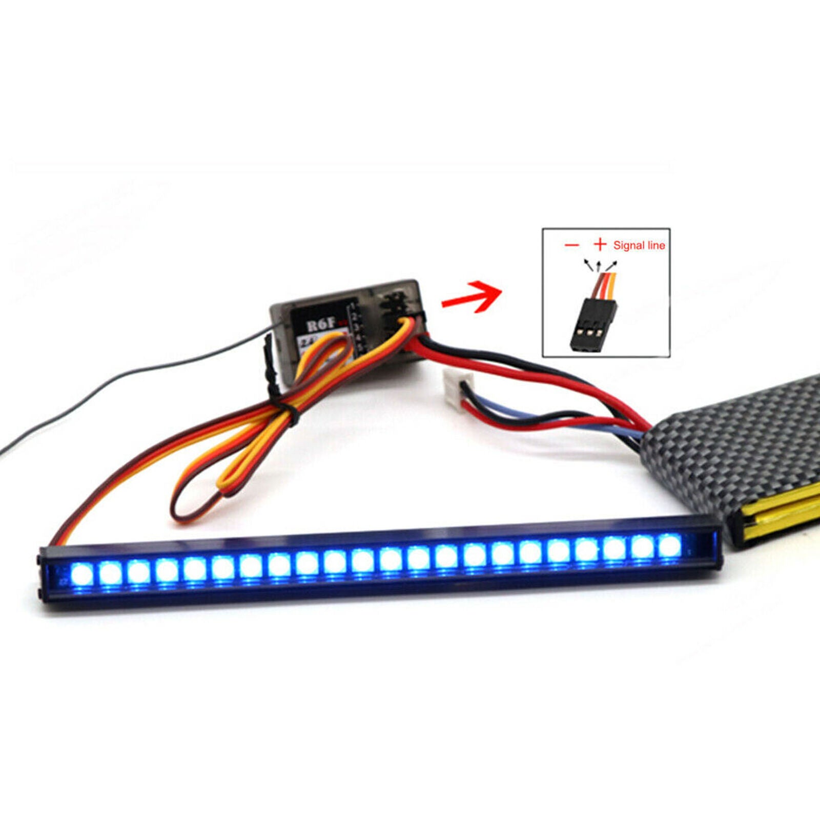 Colorful 18 LED Light Lamp Roof Bar For 1/10 SCX10 RC Crawler Car Traxxas TRX4