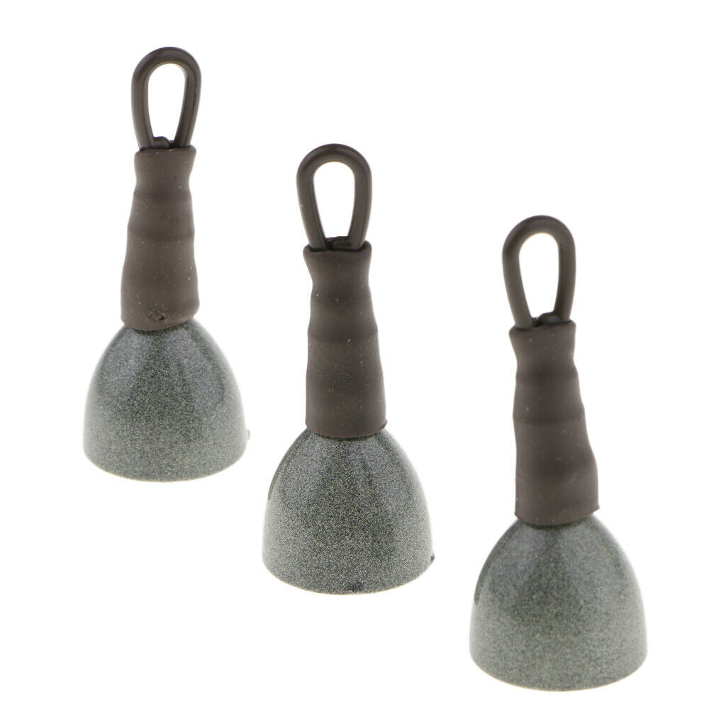 3pcs Fishing Sinker Fishing Weights Bank Fishing Sinker Tapered Bullet Shape