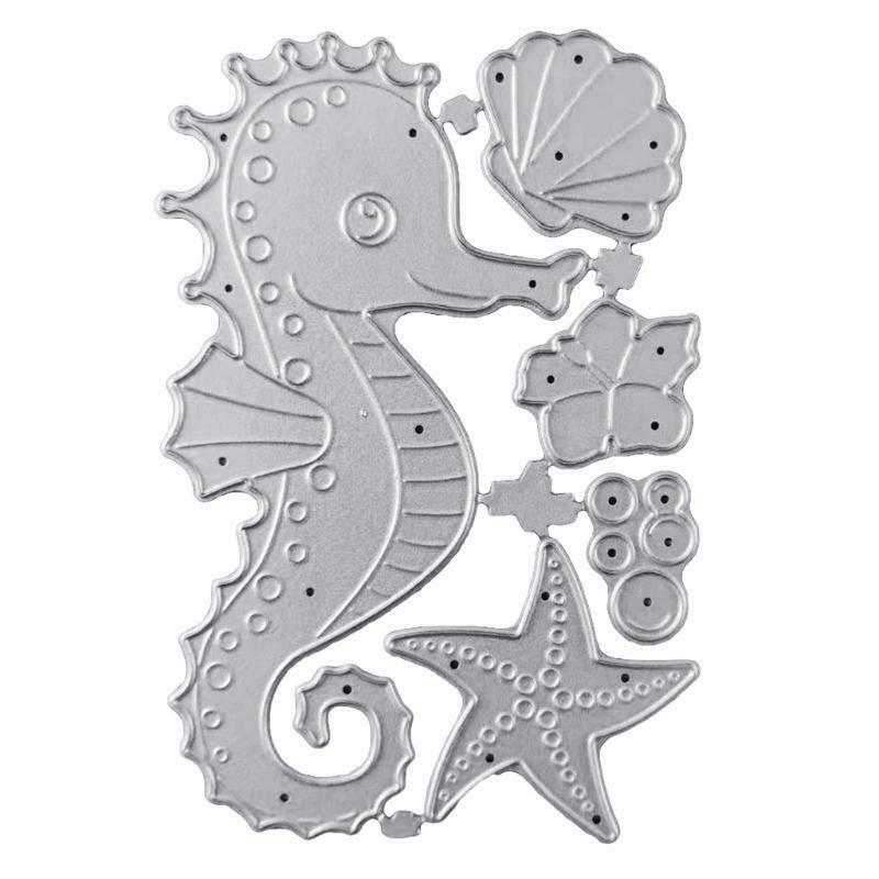 Seahorse Shell Starfish Metal Cutting Dies Stencil DIY Scrapbooking Album Paper