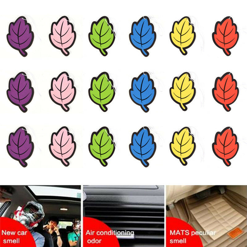 6Pcs/Lot Auto Shine Paper Hanging Car Air Freshener Vanilla perfumed Leaf  l Kt