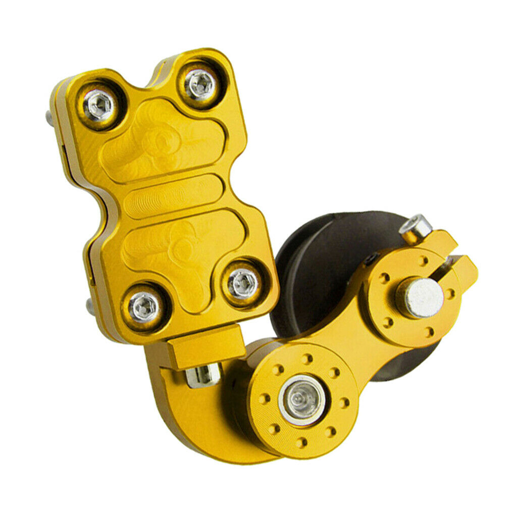52mm Universal Motocycle Adjuster Chain Tensioner Tool, Aluminum Alloy , Yellow