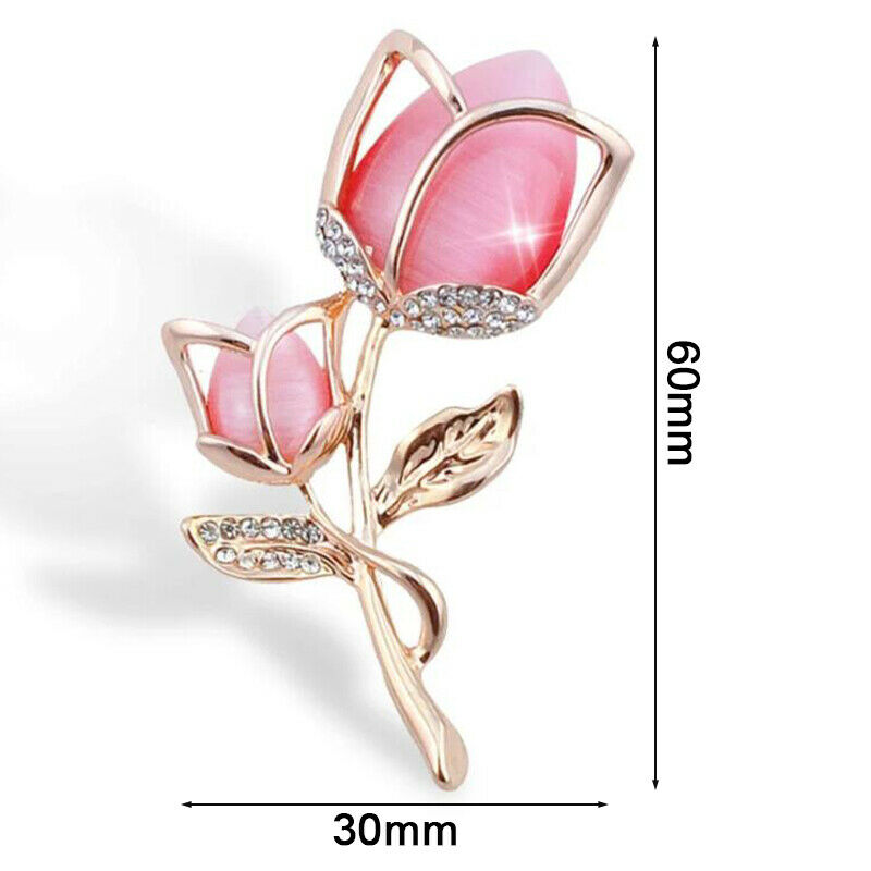 Fashion Hot Pink Rose Flower Brooch Clothing Accessori.l8