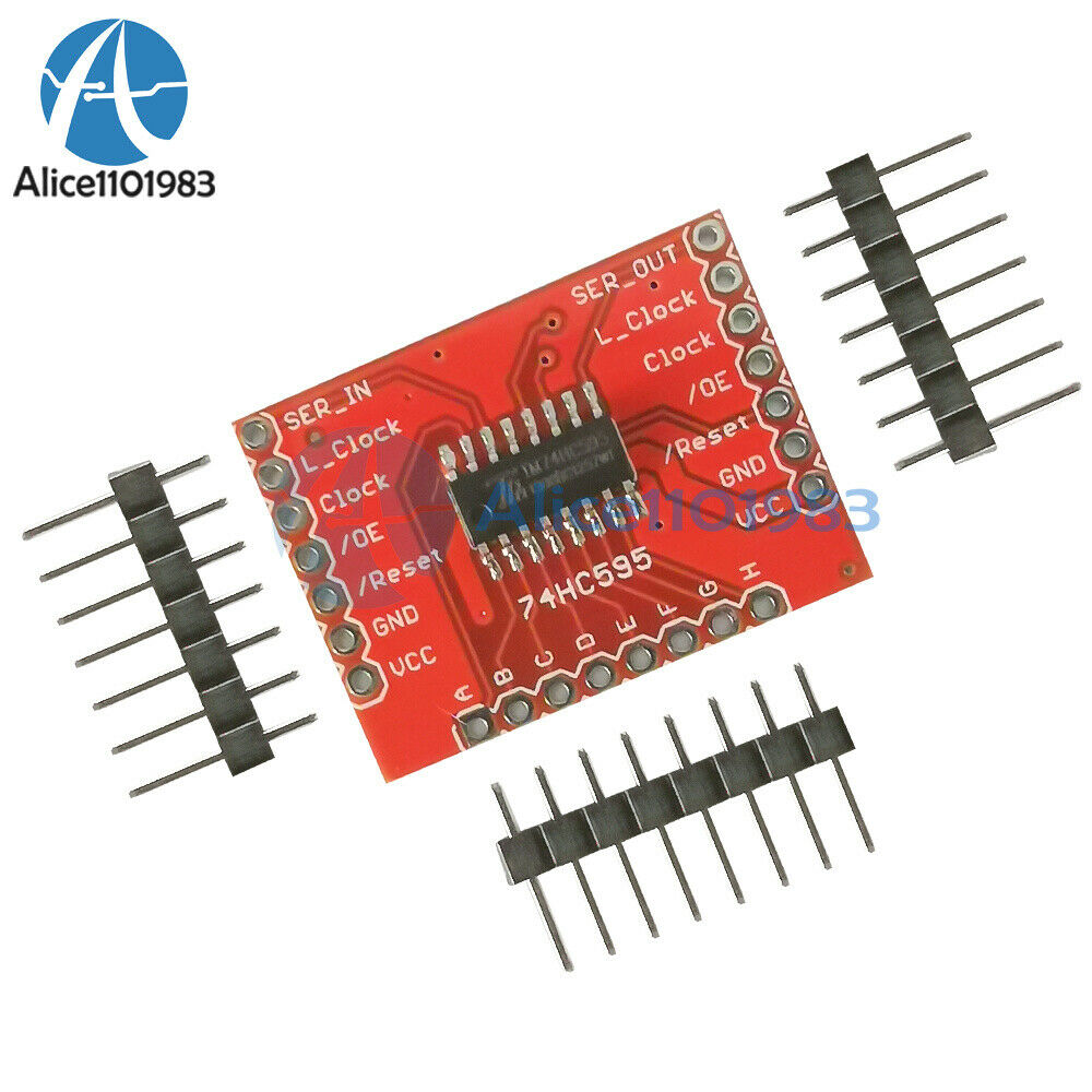 DC 3.3V-5V 74HC595 Shift Register Expansion Module Breakout PCB Circuit Board