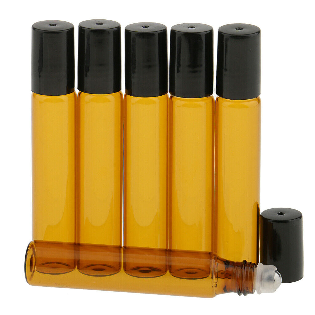 12x GLASS Essential Oils Empty Roller Ball Bottles