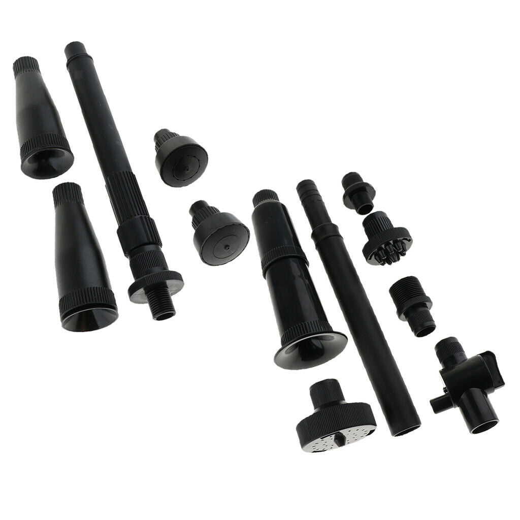Aquarium   Tank Fountain Pond Submersible Water Pump Nozzle Head Kit S