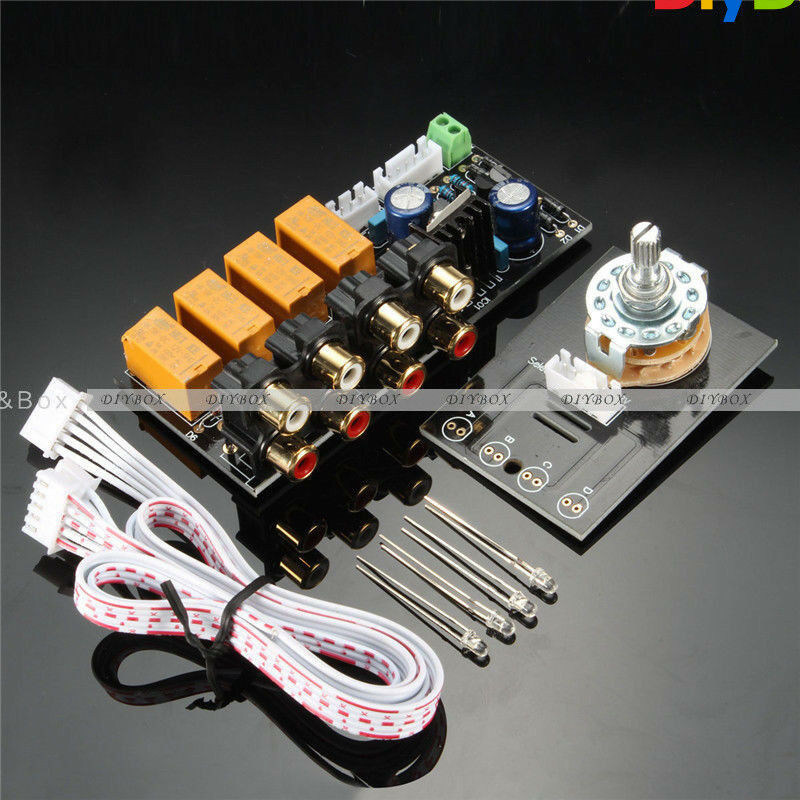 4 CH Audio Input signal Selector Relay Board/ Signal switching amplifier board