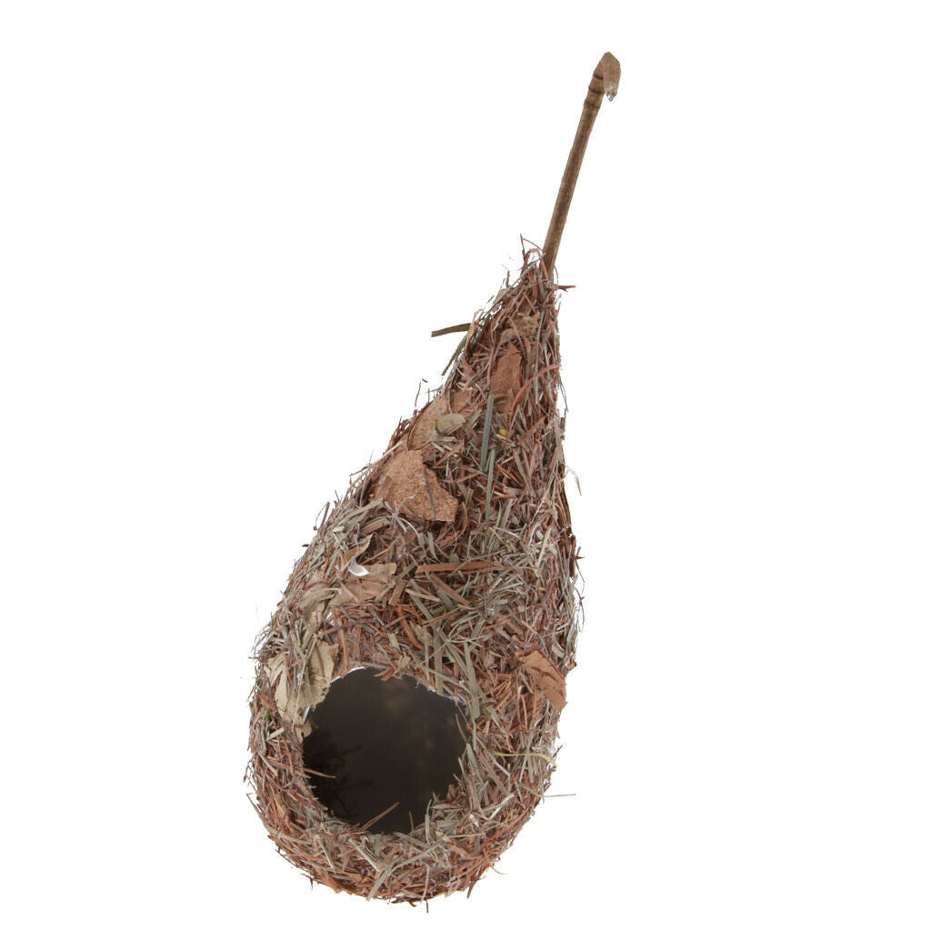 3x Handwoven Straw Bird Nest Natural Pet Grass Cave Garden Decor E