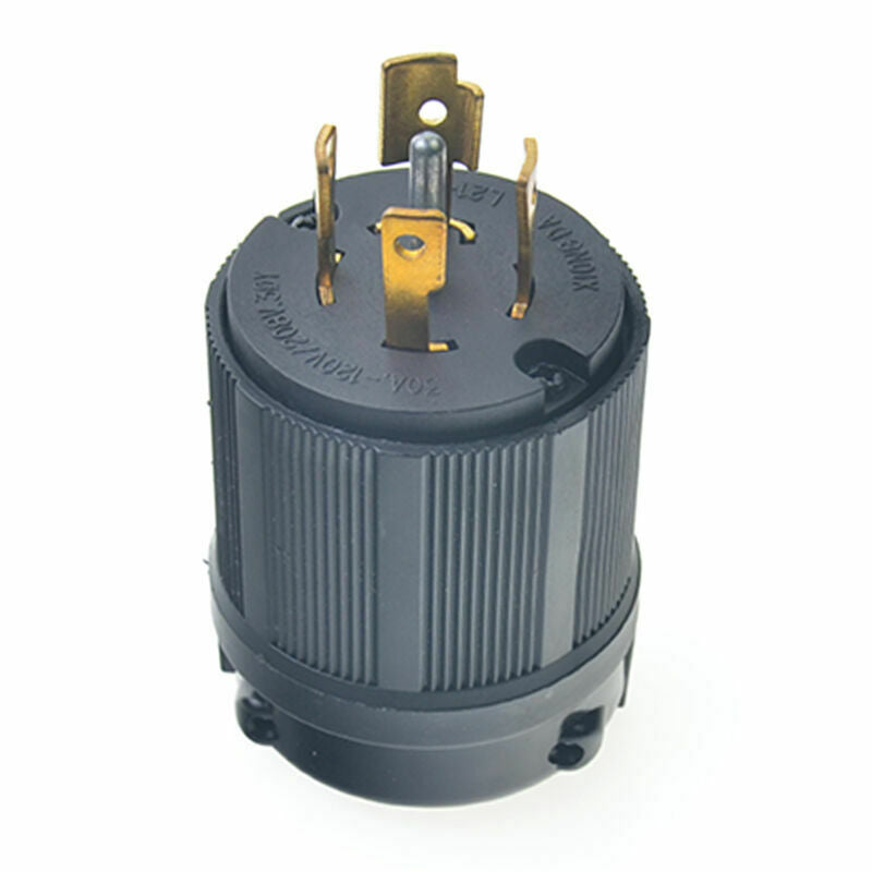 Black twist lock plug 30A 125-250V 3P 4W US CM new