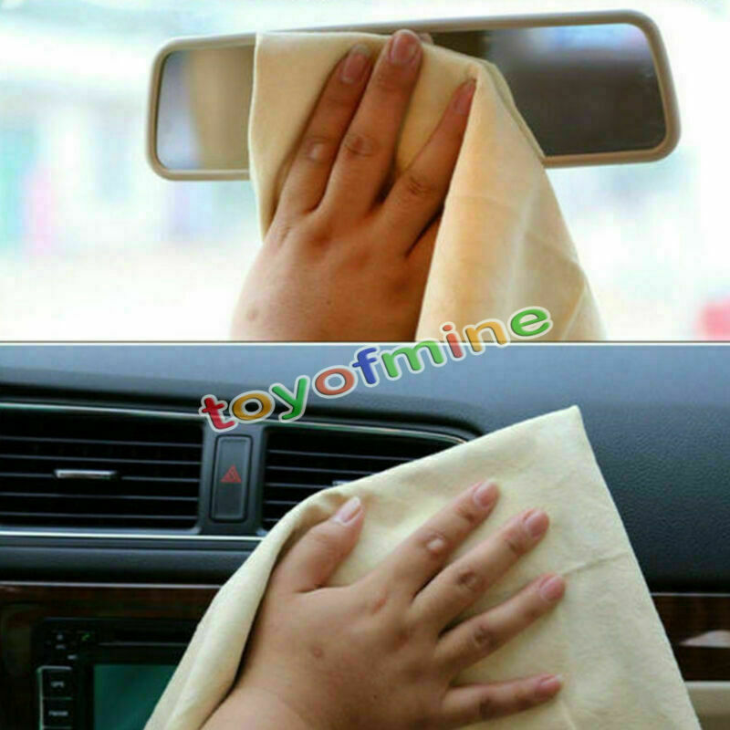 Natural Shammy Chamois Leather Car Cleaning Towels Drying Car Washing Cloth AU