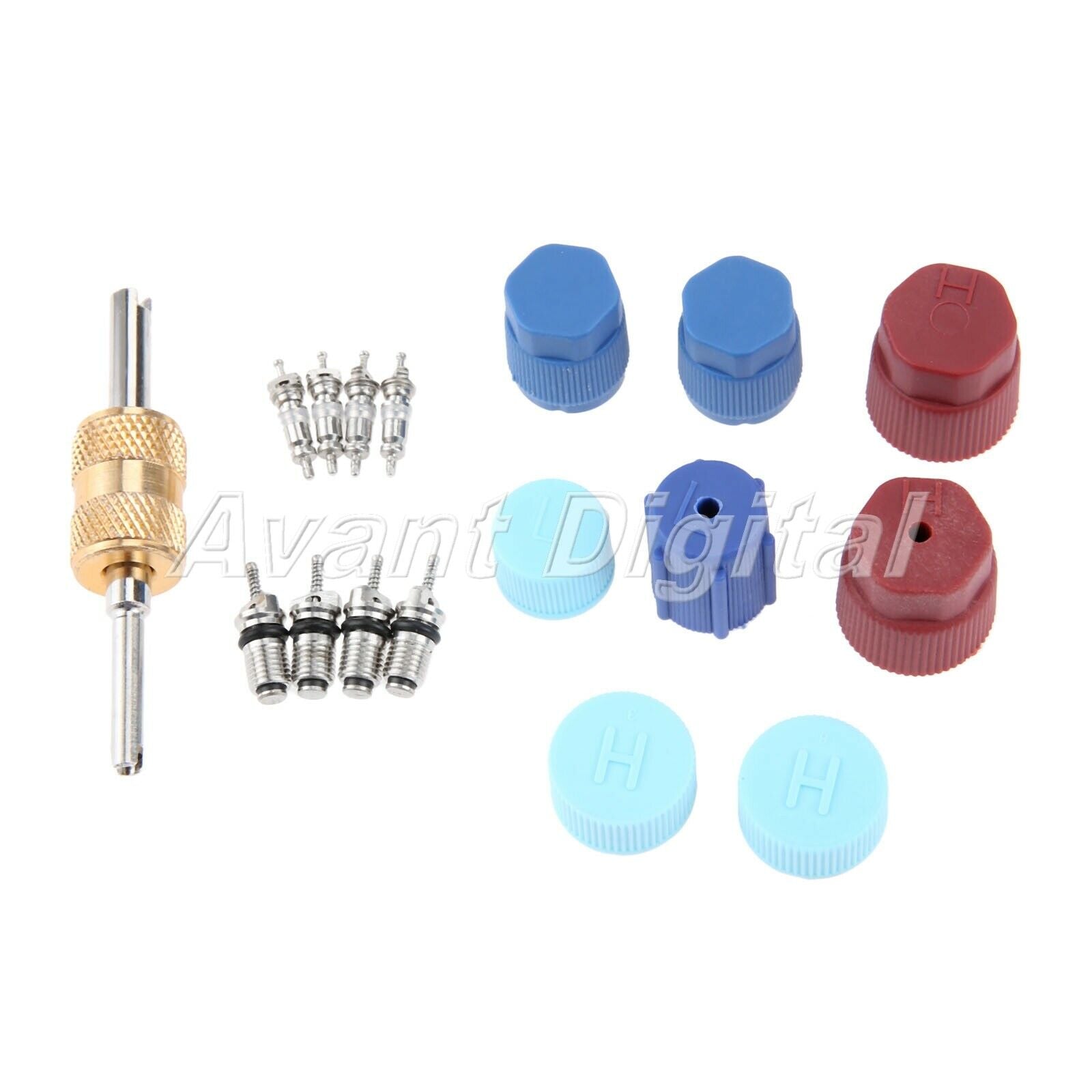 Universal A/C System Cap & Valve Cores Santech Rapid Seal Air Conditioning Kit