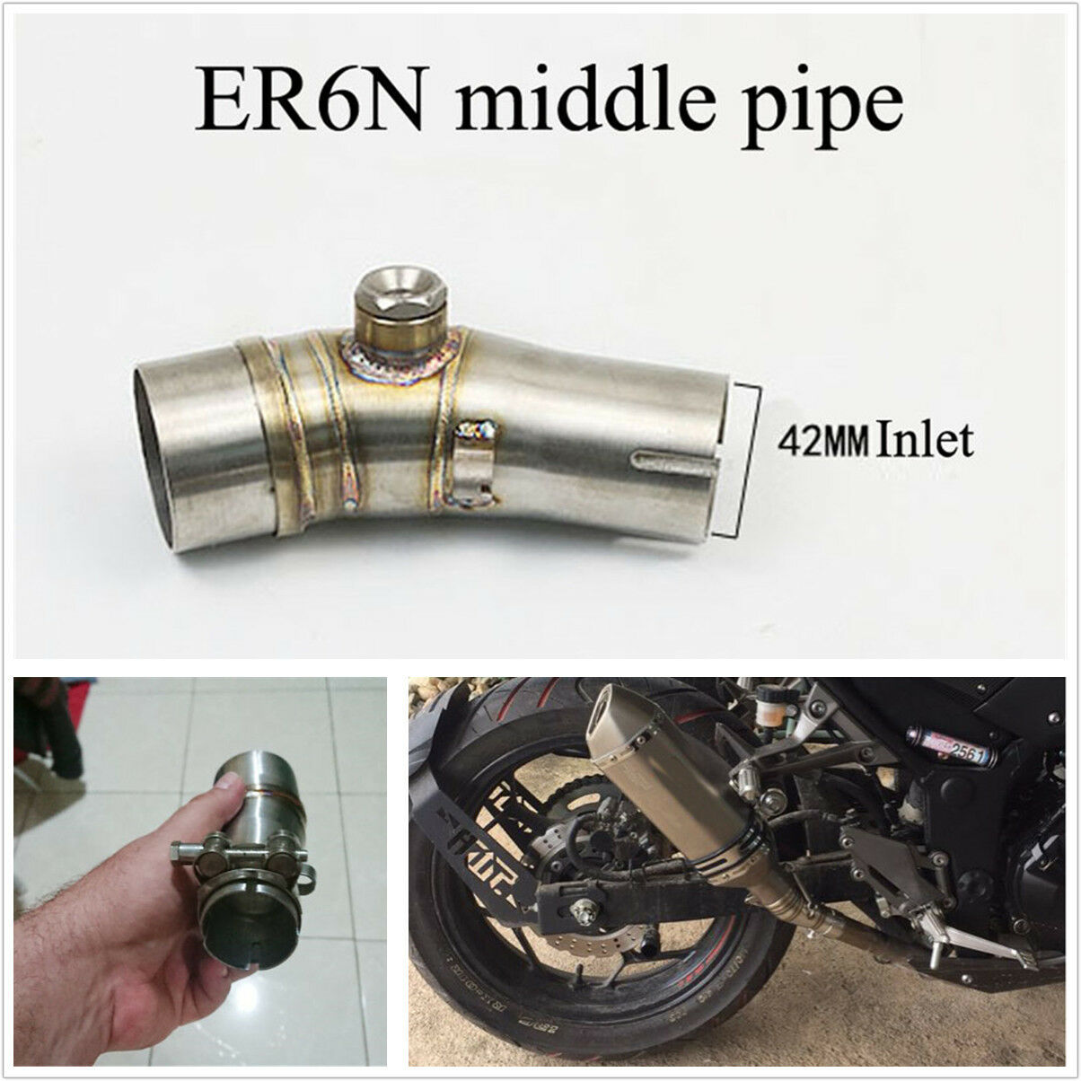 Motorcycle Exhaust Pipe Muffler Escape Connecting Pipe Front Link Pipe Mid Pipe