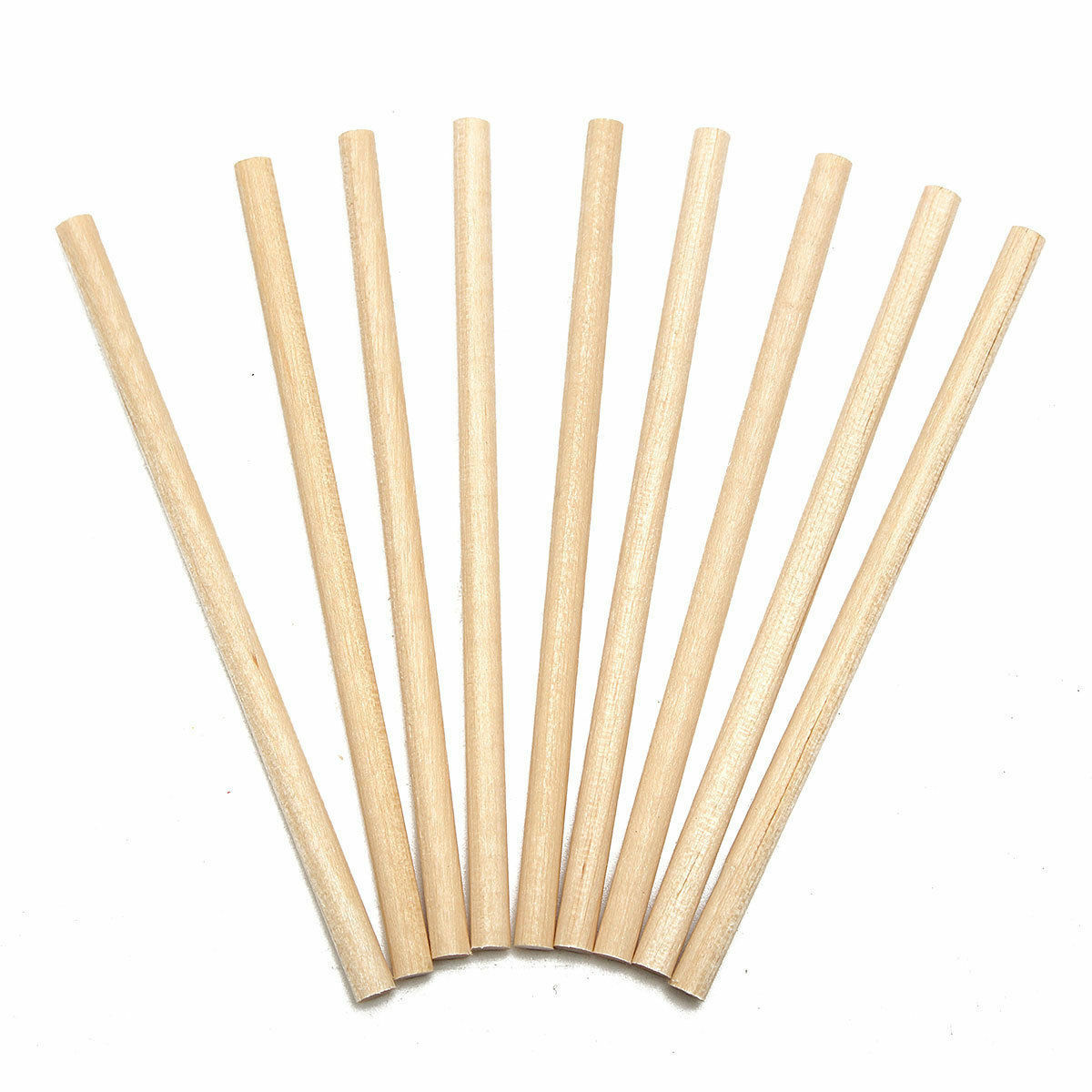 100Pcs Bamboo Unfinished Wooden Round Stick Dowel Rod 80mm