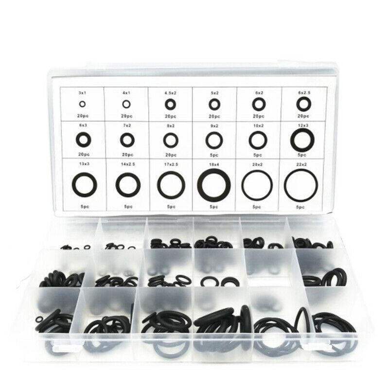 225Pcs Rubber O Ring O-Ring Washer Seals Watertightness AssortmentBDAU