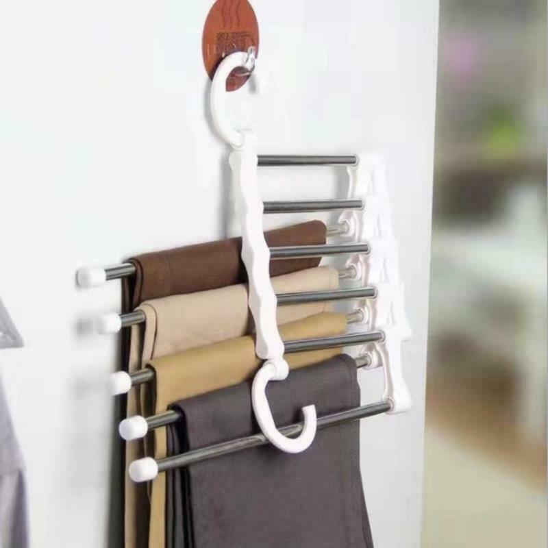5-in-1 Hanger Multifunctional Portable Hanger Storage Organization Space Sav Rf