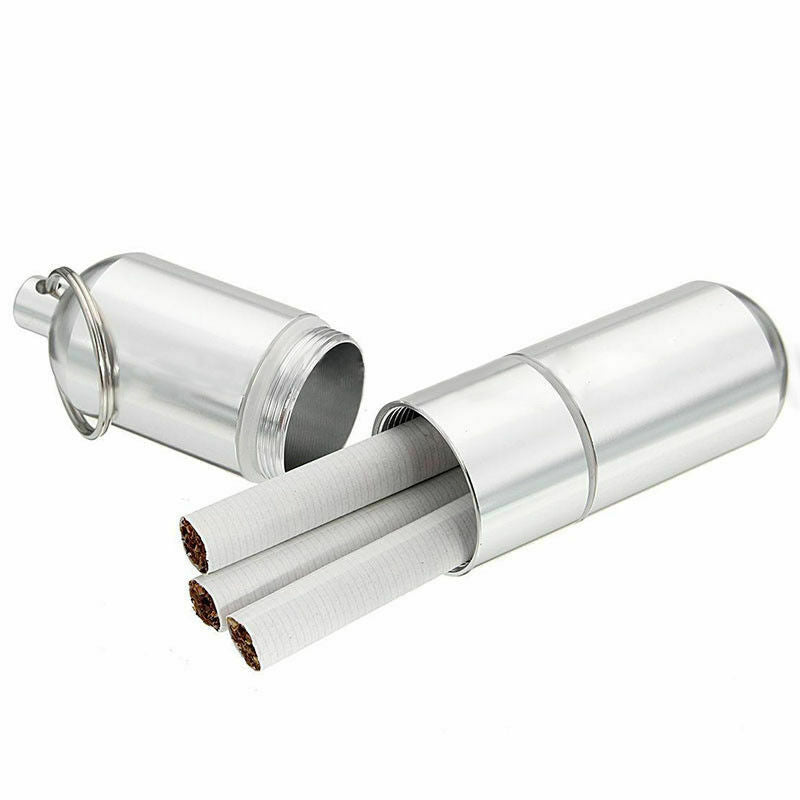 Mini Aluminum Case Pouch Pocket Camping Keychain Ring