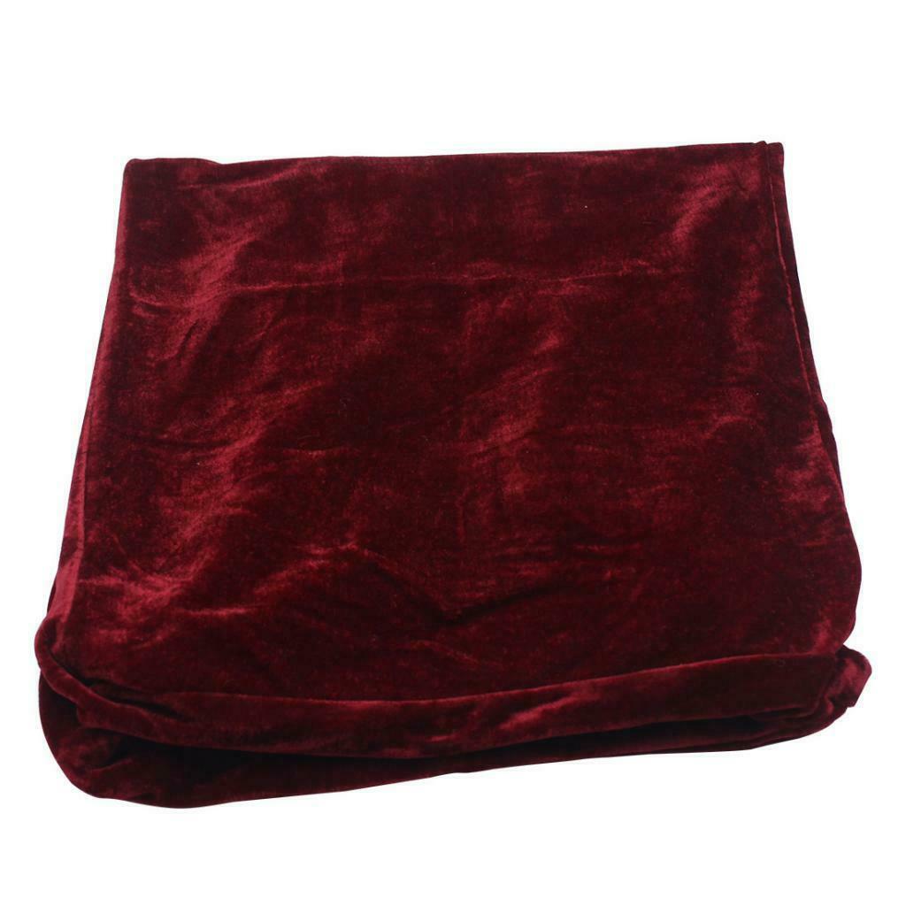 Elegant Wine Red Velvet Double Piano Cover Ottoman Chair Ottoman Seat