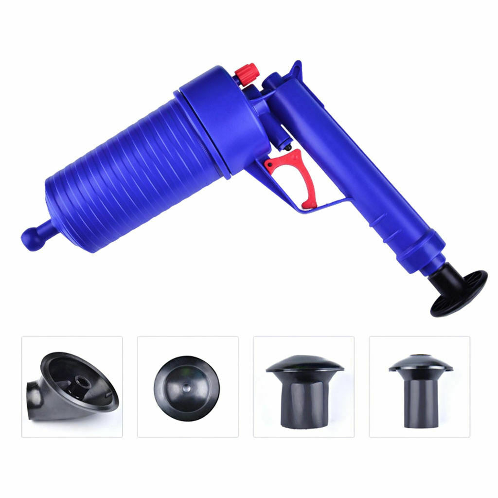 Air Pressure Toilet Plunger Sink Bathtub Shower Air Drain Blaster Augers