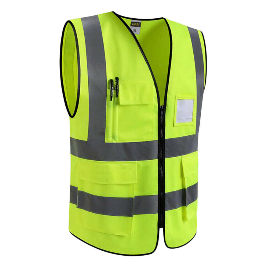Set of 3 Reflective Safety Vest Safety Waistcoat Night Security L XL XXL