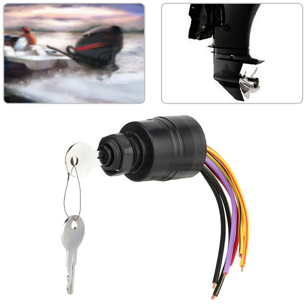 Outboard Ignition Key Switch 6 Terminals For 1994+ Mercury 87-88107 7-1155 Fast
