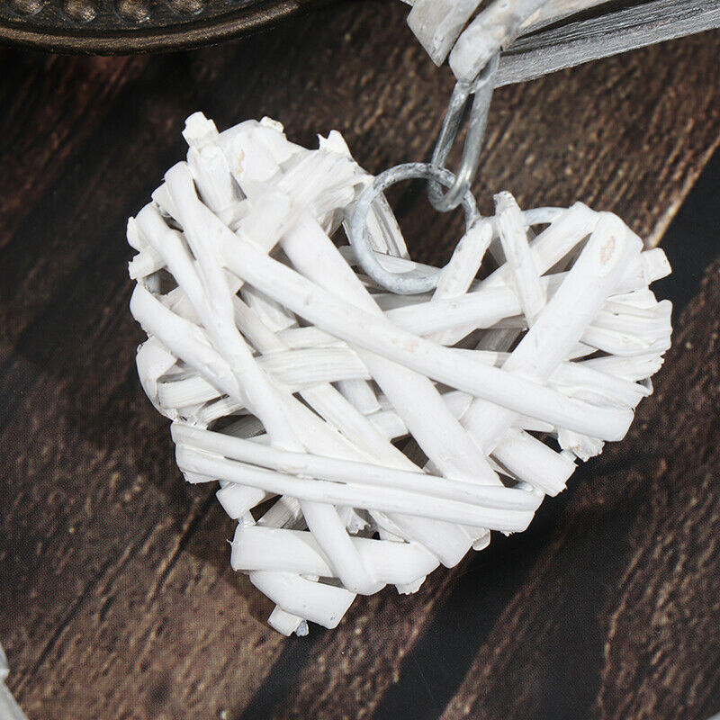 Hanging Hearts Artificial Wreaths DIY Heart Wicker for Wedding Birthday P.l8