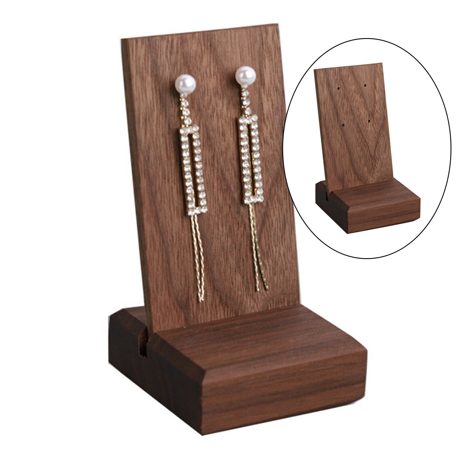 Jewelry Display Stand Shelf Photo Props for Rings Selling Photography Brown