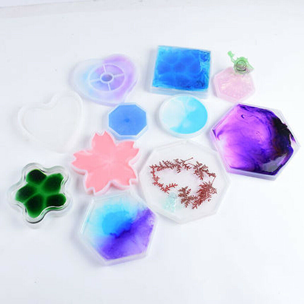 3 Pieces Clear Silicone Epoxy Casting Molds Jewelry Making Molds Supplies