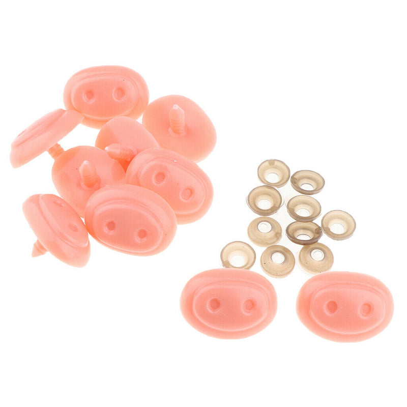 10Pieces Plastic Pig Safety Nose for Stuffed Animal DIY Making Craft 19X26mm