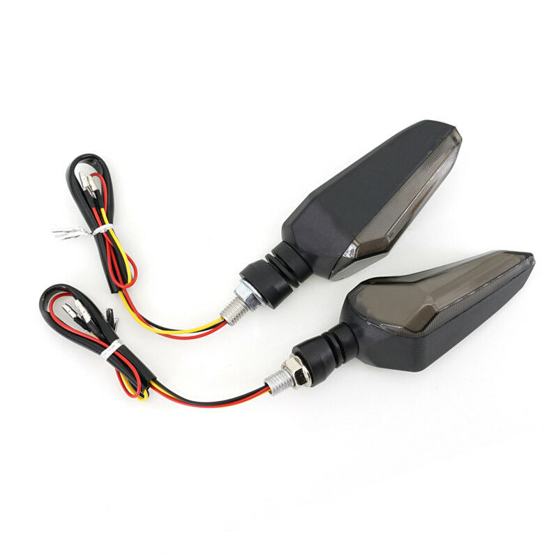 Universal 2x 12V LED Smoke Motorcycle Driving Passing Turn Signal Spot Fog Light