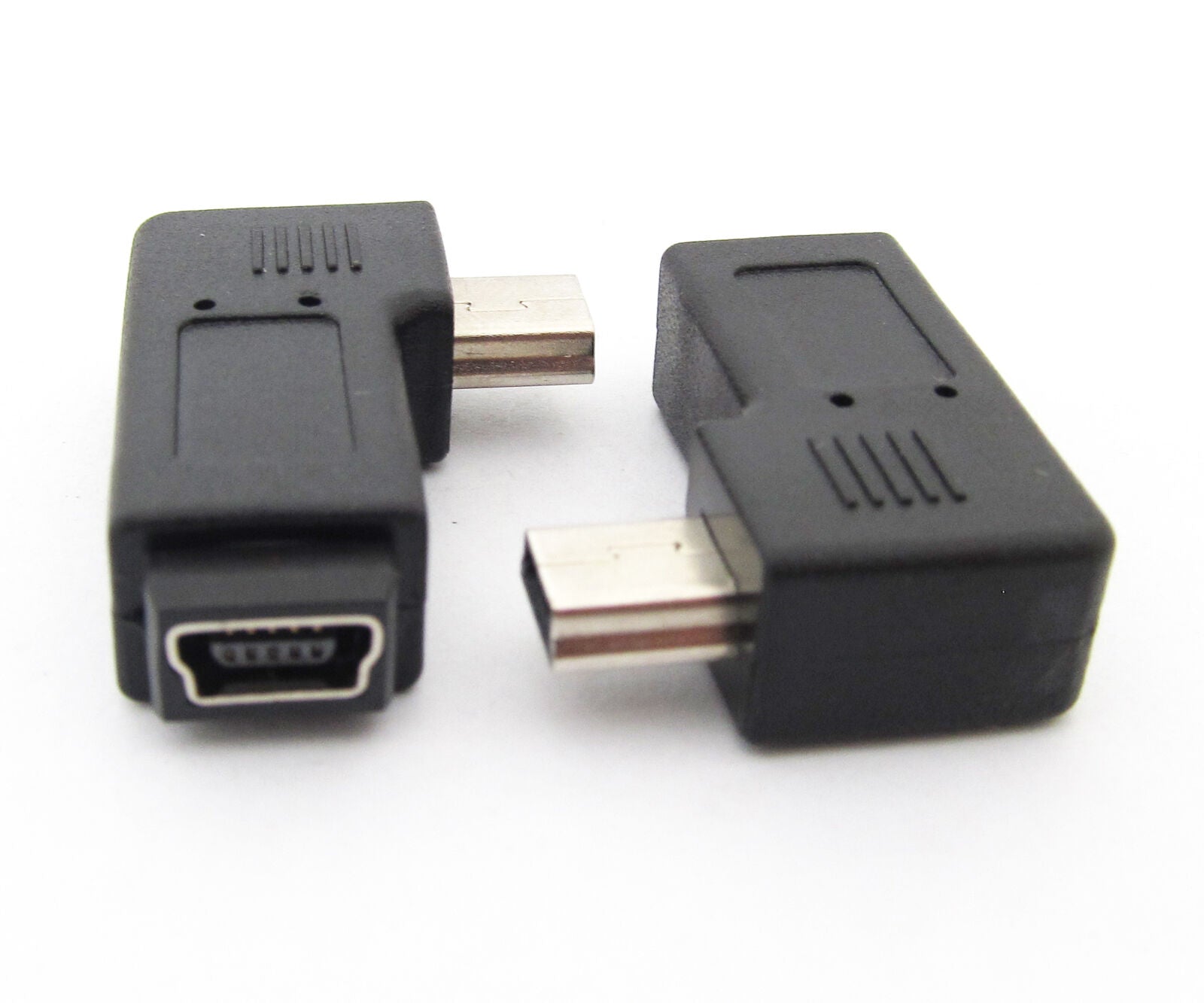 10pcs Mini USB 5pin Female To Male Left direction Angle USB Adapter Connector