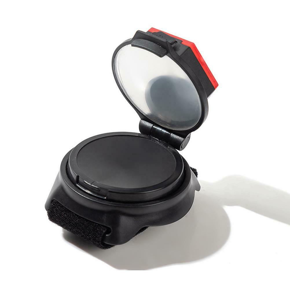 USB Rechargeable Lighted Bicycle Handlebar Rearview Mirror With Wrist Strap