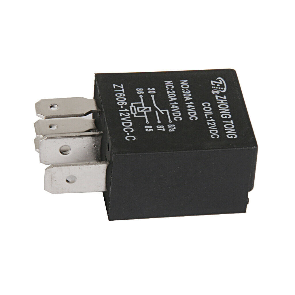 ZT606-12V-C-R DC 12V 20A/30A AMP SPDT Relay Relays 5 Pins for Car Truck Vehicles