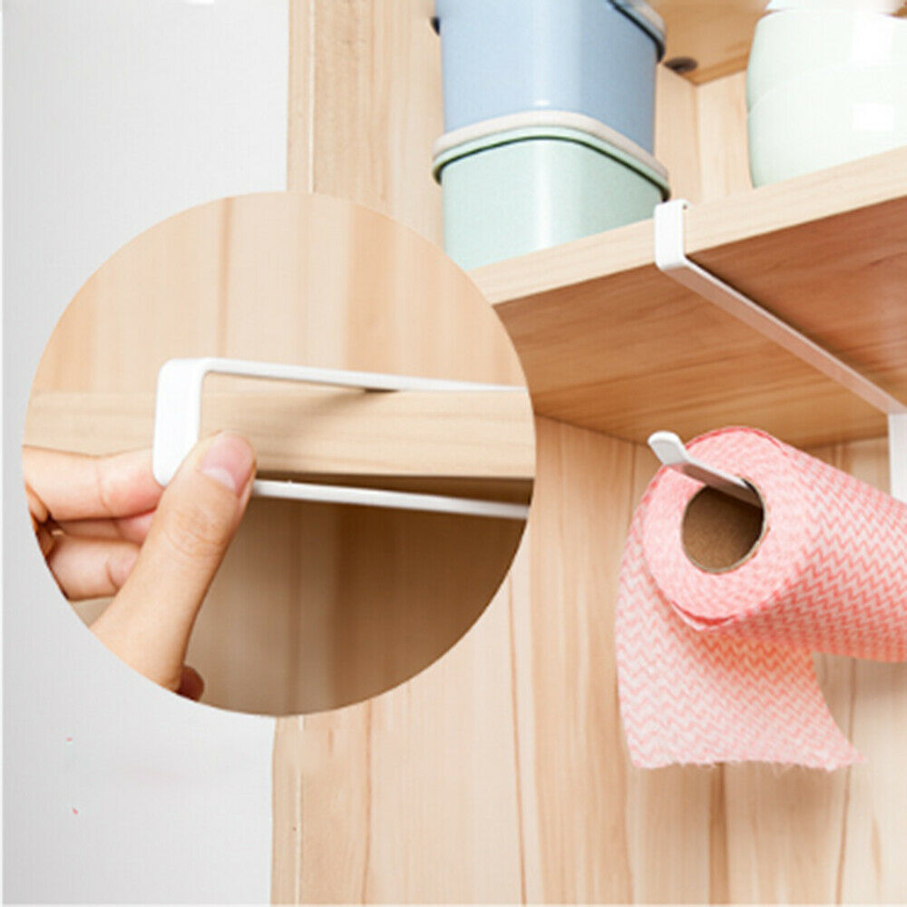 Multifunction Iron Towel Rack Storage Holder Hanging Roll Paper  Kitchen Tools