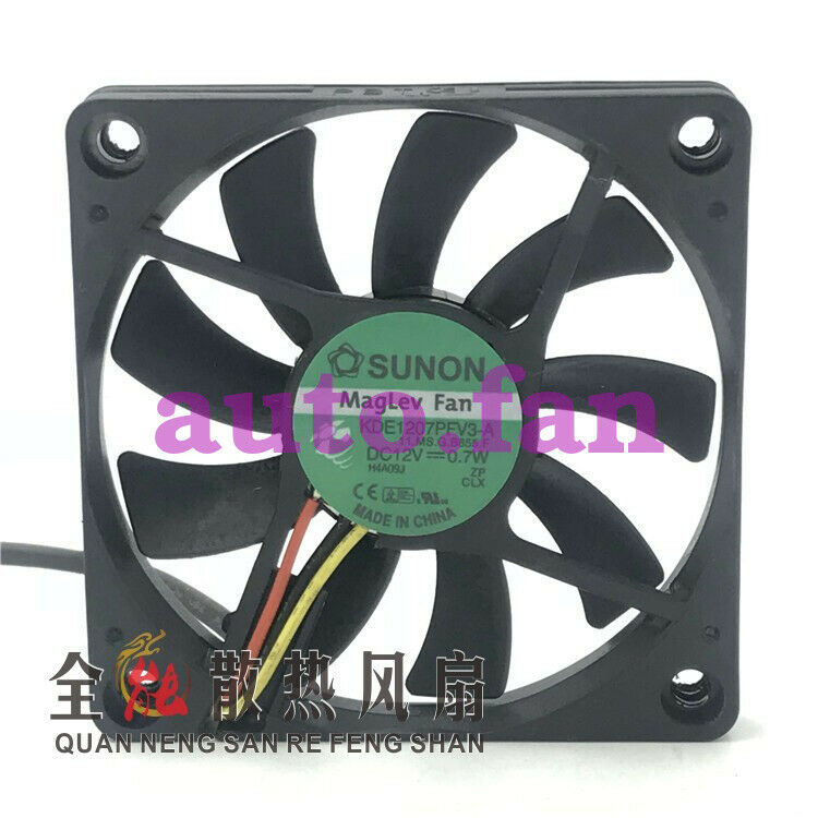 1 PCS Brand New KDE1207PFV3-A DC12V 0.7W 7cm Cooling Fan For SUNON 7010