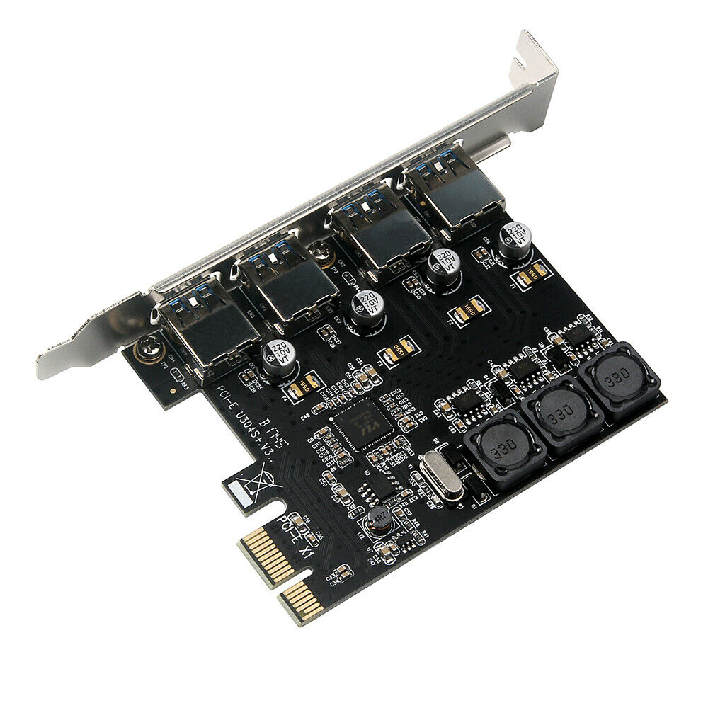 4 Port 5Gbps PCI-E to USB 3.0 PCI Express Controller Expansion Card Adapter