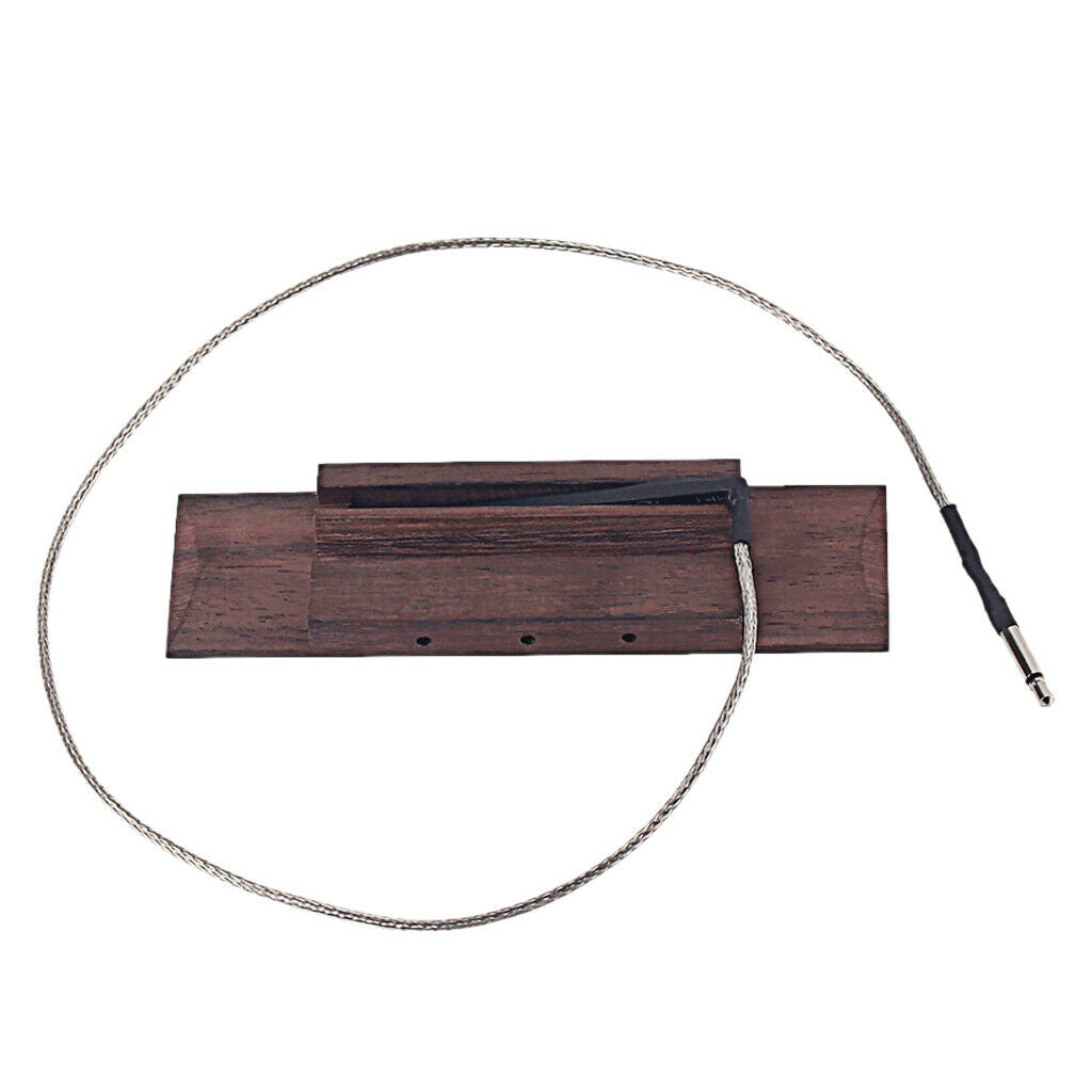 3 String Concert Acoustic Electric Bass Guitar Bridge Piezo Cable Pickup